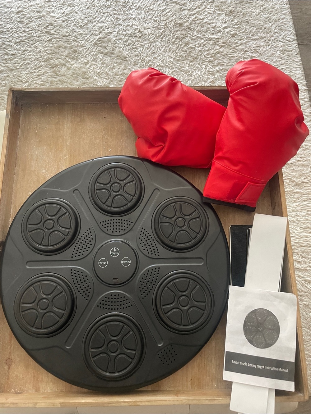 Music Boxing  Electronic Sensor Pad Red Training Mitts tested